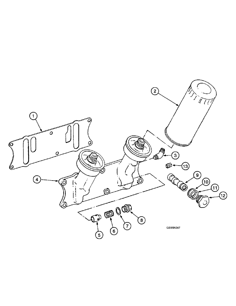 Схема запчастей Case IH D-414 - (9C-70) - LUBRICATING OIL FILTER 