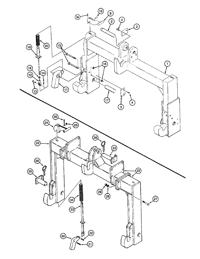 Схема запчастей Case IH 8930 - (9-008) - QUICK HITCH COUPLER, CATEGORY III, IF EQUIPPED (09) - CHASSIS/ATTACHMENTS