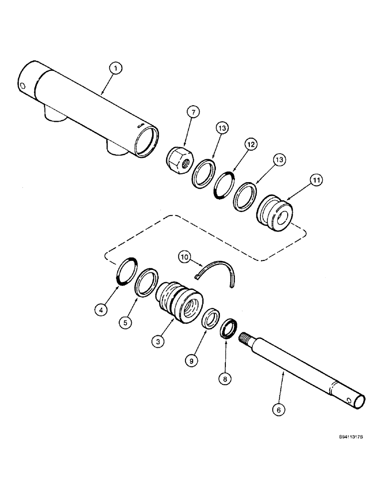 Схема запчастей Case IH 2166 - (8-58) - FEEDER CLUTCH CYLINDER (07) - HYDRAULICS