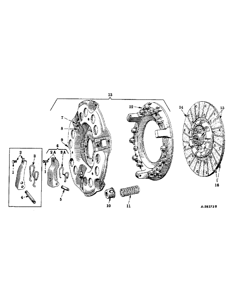 Схема запчастей Case IH FARMALL M - (190) - CHASSIS, CLUTCH, ROCKFORD, FBK 294708 AND UP (12) - CHASSIS