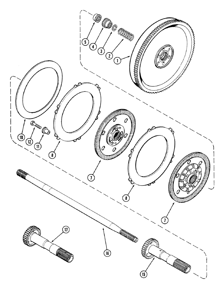 Схема запчастей Case IH 4694 - (6-160) - TRANSMISSION CLUTCH ASSEMBLY, TORQUE LIMITER (06) - POWER TRAIN