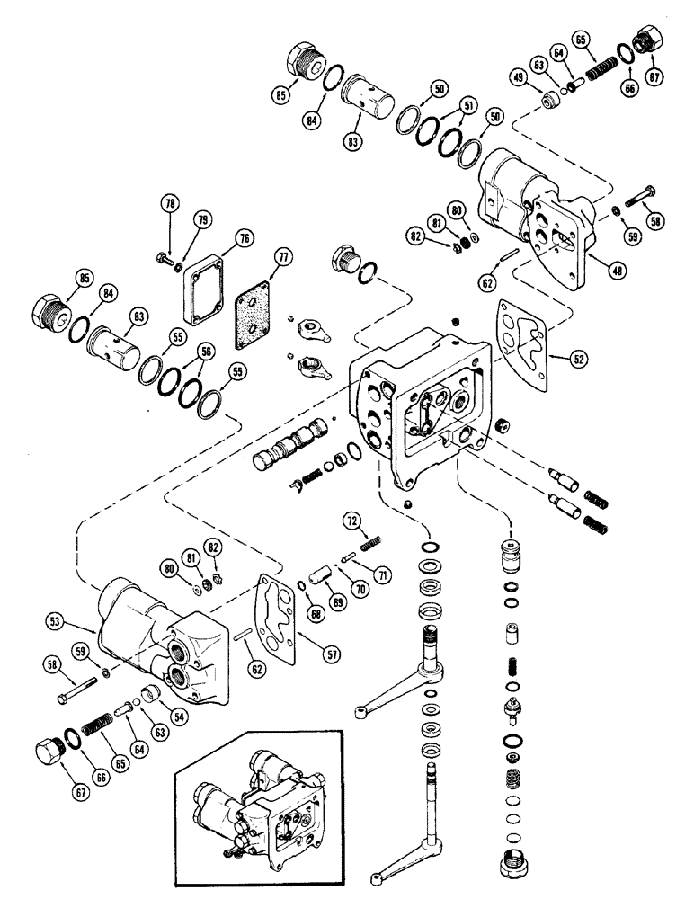 Схема запчастей Case IH 2870 - (284) - REMOTE CONTROL VALVE, WITH RELIEF VALVE, USED P.I.N 8826982 AND AFTER (08) - HYDRAULICS