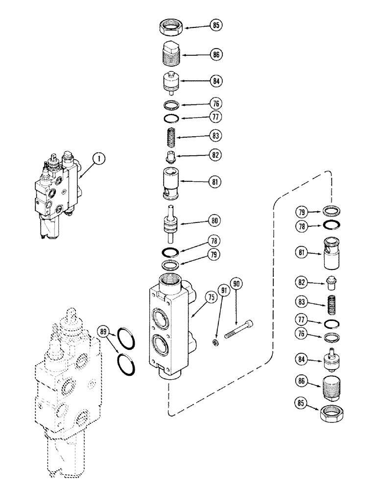 Схема запчастей Case IH 2394 - (8-084) - REMOTE VALVE BODY ASSEMBLY, WITH LOAD CHECK - A162851 (CONTINUED) (08) - HYDRAULICS