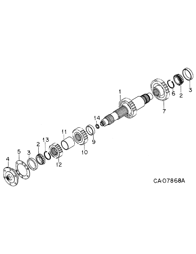 Схема запчастей Case IH 5288 - (07-17) - DRIVE TRAIN, SPEED TRANSMISSION COUNTERSHAFT (04) - Drive Train