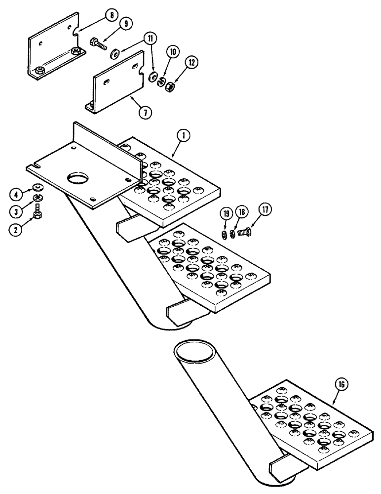 Схема запчастей Case IH 3294 - (9-432) - STEPS, A176393 AND A164717 (09) - CHASSIS/ATTACHMENTS