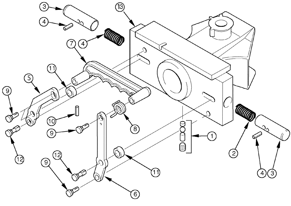 Схема запчастей Case IH CX50 - (09-74) - TRAILER HITCH - PITON FIXE (09) - CHASSIS/ATTACHMENTS