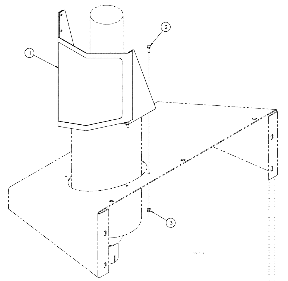 Схема запчастей Case IH 3210 - (03-034) - HEAT SHIELD GROUP (01) - ENGINE