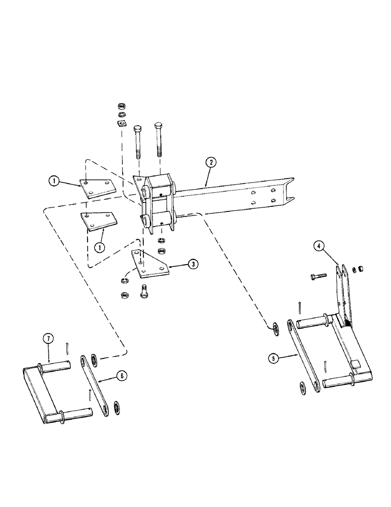 Схема запчастей Case IH 3300-SERIES - (15A) - FURROW WHEEL LINKAGE, TRAIL HITCH 