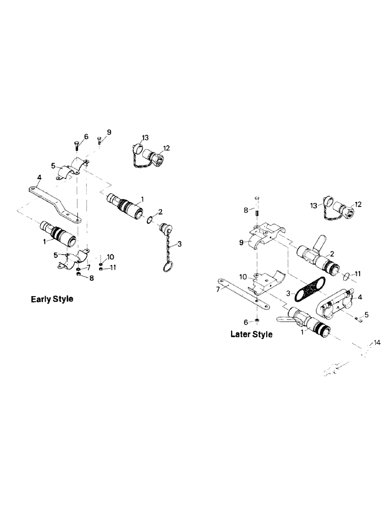 Схема запчастей Case IH STEIGER - (08-20) - HYDRAULIC COUPLERS, PIONEER (07) - HYDRAULICS