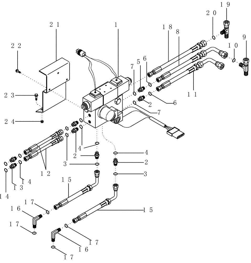 Схема запчастей Case IH CPX620 - (08-47) - ROW GUIDANCE HYDRAULICS AND SENSORS, IF EQUIPPED (07) - HYDRAULICS