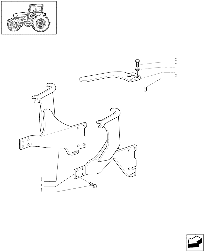 Схема запчастей Case IH MXU115 - (1.21.6) - (VAR.704) 2 CONTROL VALVES WITH JOYSTICK FOR LOADER - BRACKETS (03) - TRANSMISSION