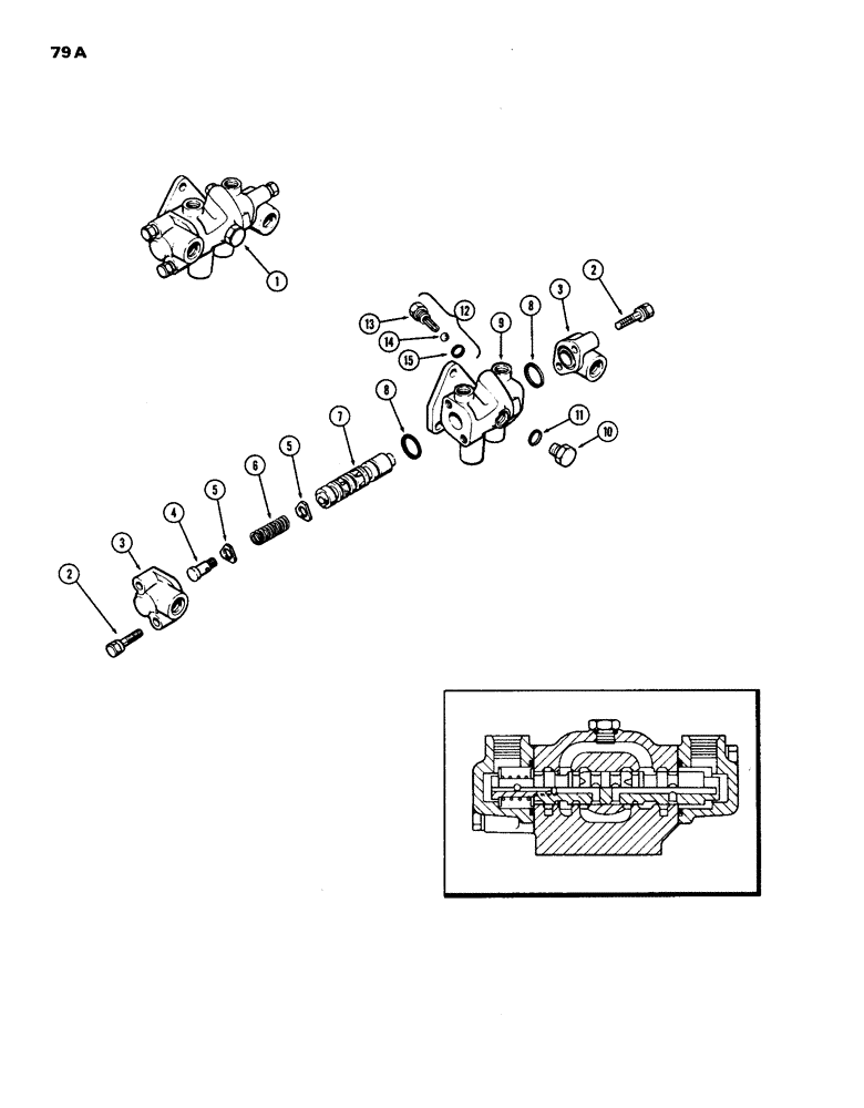 Схема запчастей Case IH 1070 - (079A) - A60207 STEERING VALVE (05) - STEERING