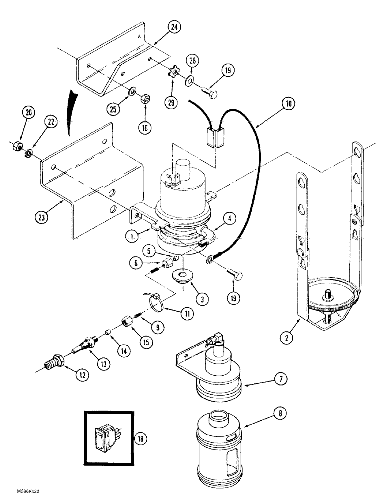 Схема запчастей Case IH 9370 - (2-14) - ETHER STARTING SYSTEM (02) - ENGINE