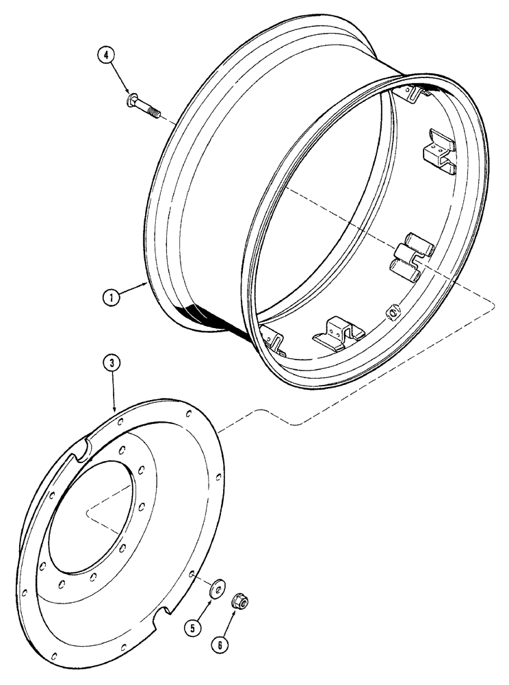 Схема запчастей Case IH 7230 - (5-052) - FRONT WHEELS, MFD TRACTOR, WITH 4-1/4 INCH AND 5-1/4 INCH DISC OFFSET (05) - STEERING