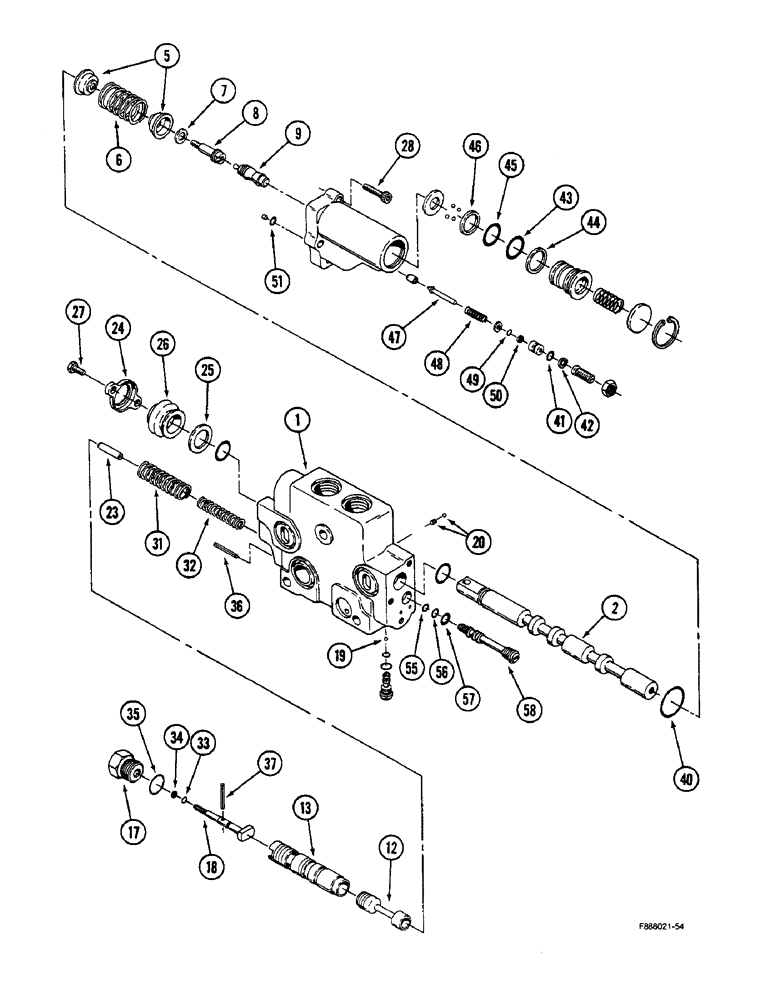 Схема запчастей Case IH STEIGER - (8-46) - HYDRAULIC REMOTE VALVE SECTION, FIRST, SECOND, THIRD AND FOURTH WITH FLOAT (08) - HYDRAULICS