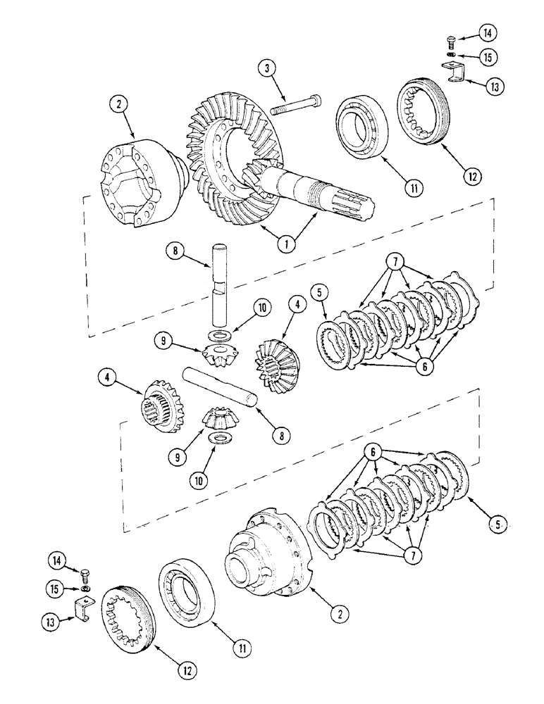 Схема запчастей Case IH 1294 - (5-118) - FRONT AXLE DIFFERENTIAL - MFD (05) - STEERING