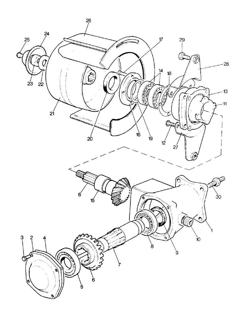 Схема запчастей Case IH 990 - (J03-1) - PTO AND BELT PULLEYS, BELT PULLEY UNIT - OPTIONAL EQUIPMENT Auxiliary Drive Units