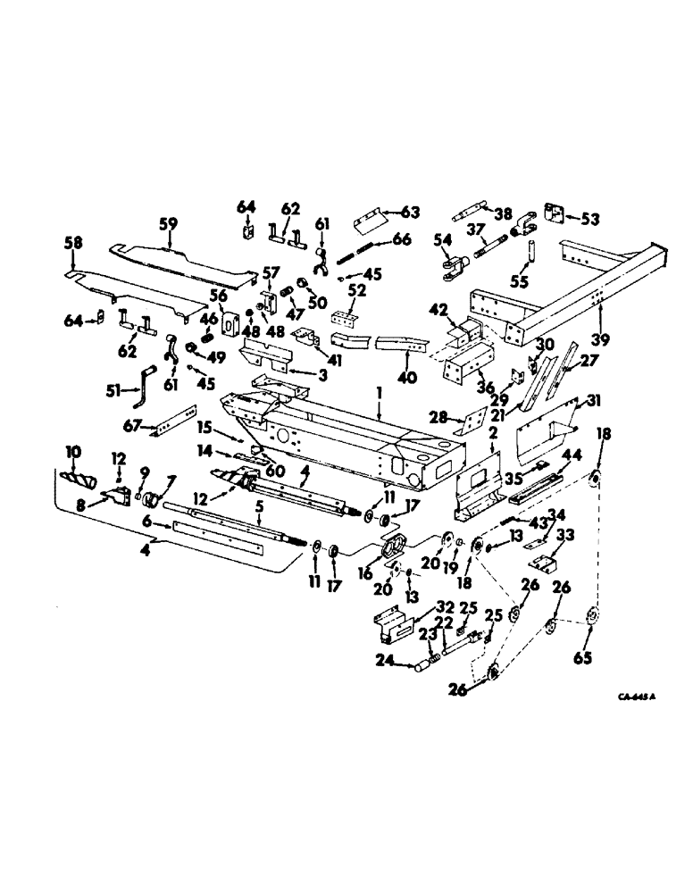 Схема запчастей Case IH 743 - (M-18) - STALK ROLL FRAME, ROLLS AND DRIVE, 743 S/N 979 & BELOW, 744 S/N 2019 & BELOW (58) - ATTACHMENTS/HEADERS