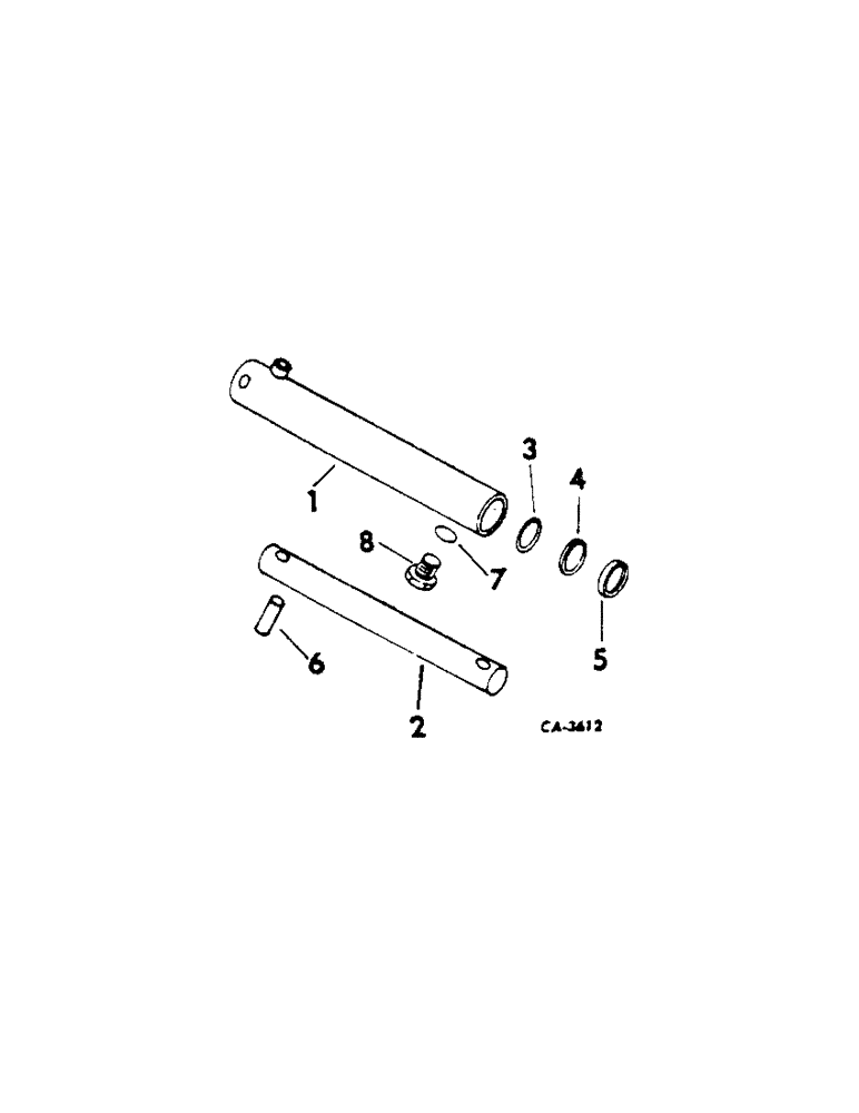 Схема запчастей Case IH 615 - (10-23[1]) - HYDRAULICS, HYDRAULIC REEL LIFT CYLINDER, SLAVE CYL (07) - HYDRAULICS