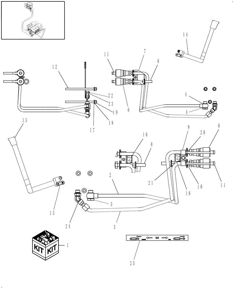 Схема запчастей Case IH DX48 - (07.12) - REAR REMOTE #3 SELF CENTERING CONTROL - 719937016 (07) - HYDRAULIC SYSTEM