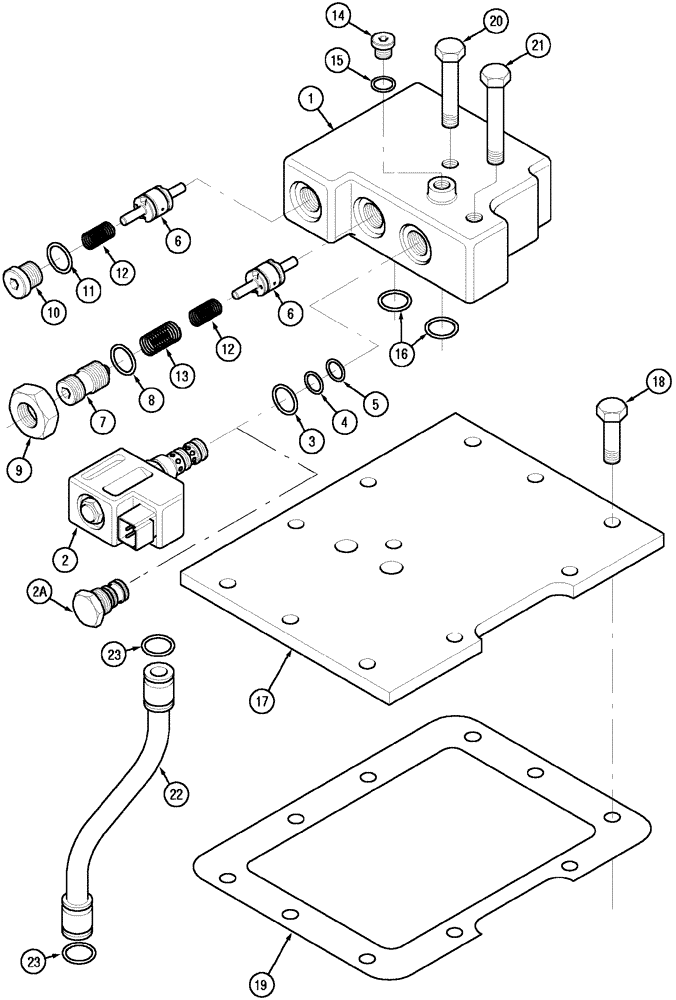 Схема запчастей Case IH CX90 - (08-07) - REGULATOR VALVE - 2 SPEED POWER SHIFT (08) - HYDRAULICS