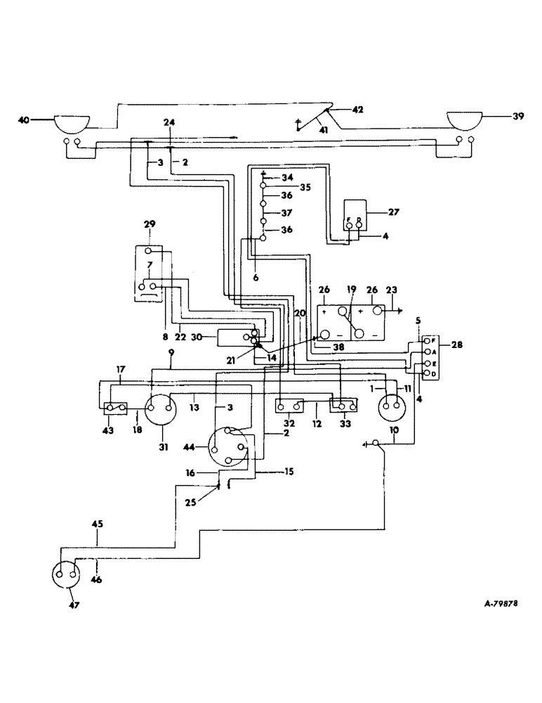 Схема запчастей Case IH B414 - (063) - ELECTRICAL SYSTEM, STARTING AND LIGHTING, DIESEL ENGINE TRACTORS (06) - ELECTRICAL SYSTEMS