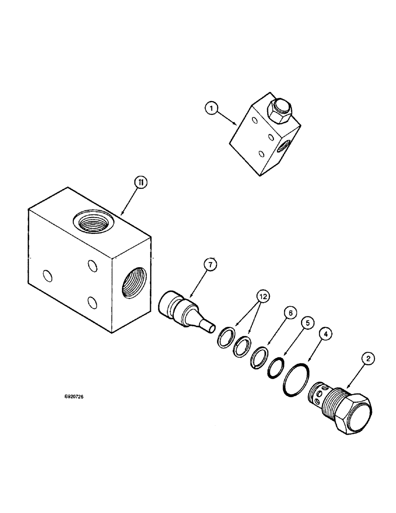 Схема запчастей Case IH 2055 - (8-30) - PILOT OPERATED CHECK VALVE ASSEMBLY (07) - HYDRAULICS