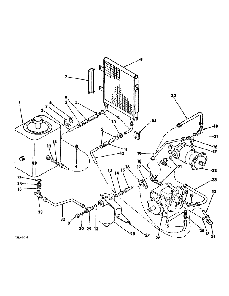 Схема запчастей Case IH 375 - (F-28) - HYDRAULIC SYSTEM, HYDROSTATIC HYDRAULIC DRIVE CIRCUIT (07) - HYDRAULIC SYSTEM