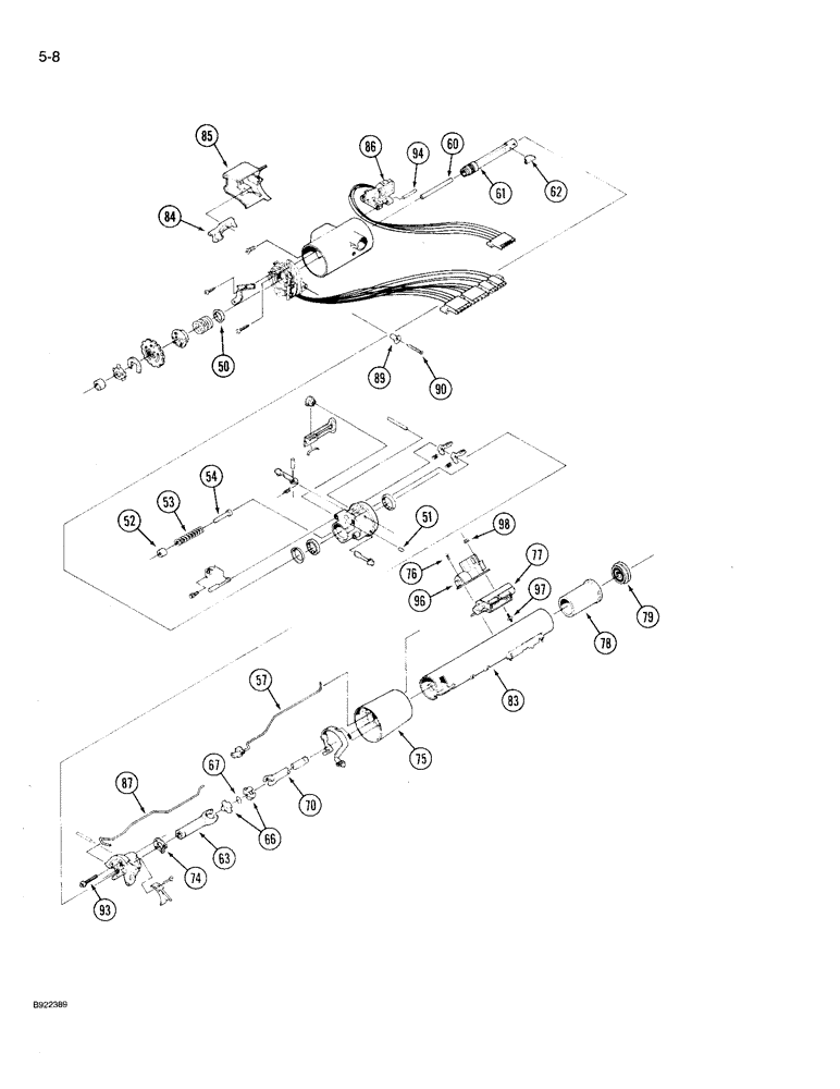 Схема запчастей Case IH 9210 - (5-008) - STEERING COLUMN ASSEMBLY (CONTD) (05) - STEERING