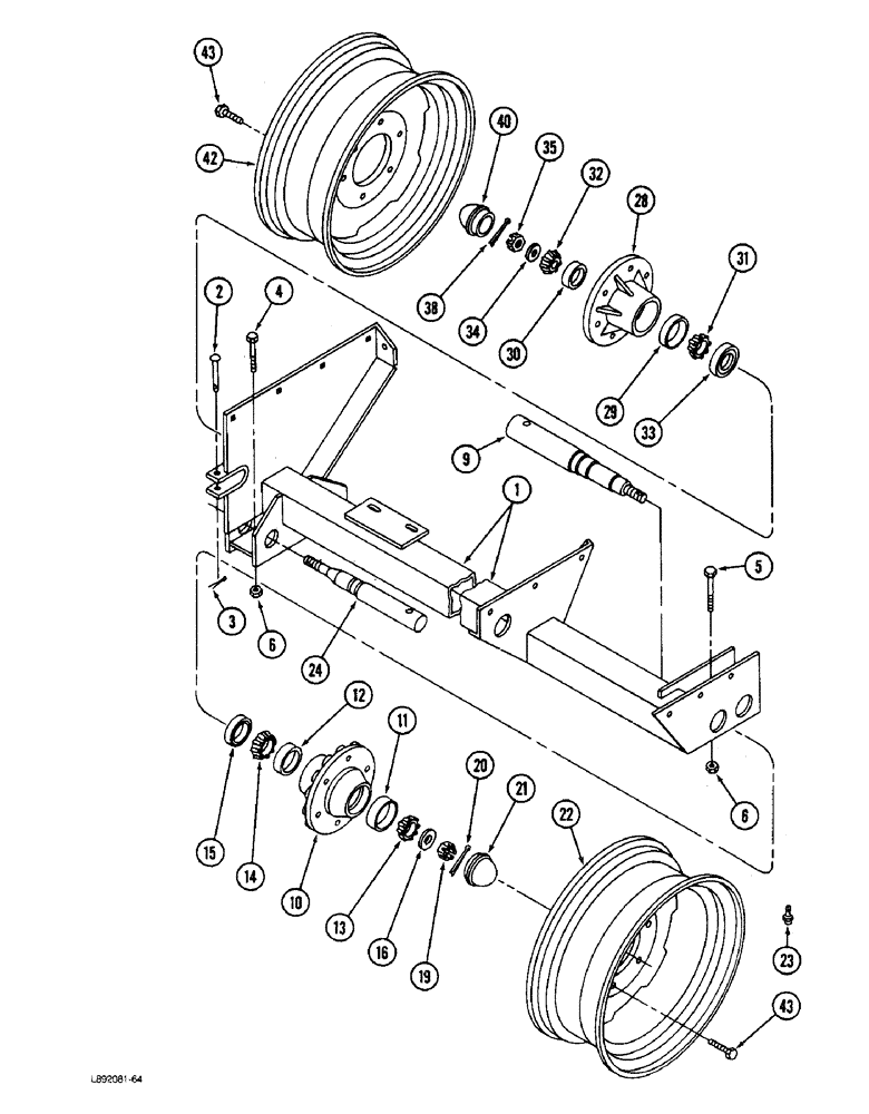 Схема запчастей Case IH 5420 - (9-04) - AXLE AND WHEELS (09) - CHASSIS