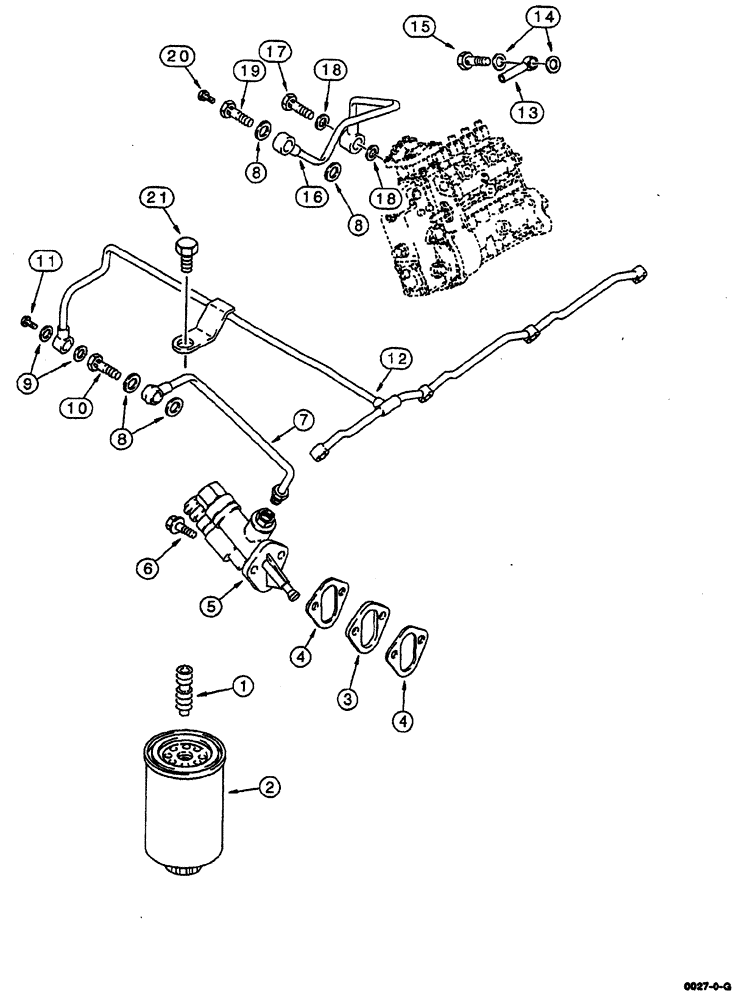 Схема запчастей Case IH 8860 - (10-64) - FUEL FILTER (4-390 EMISSIONS CERTIFIED ENGINE) (10) - ENGINE