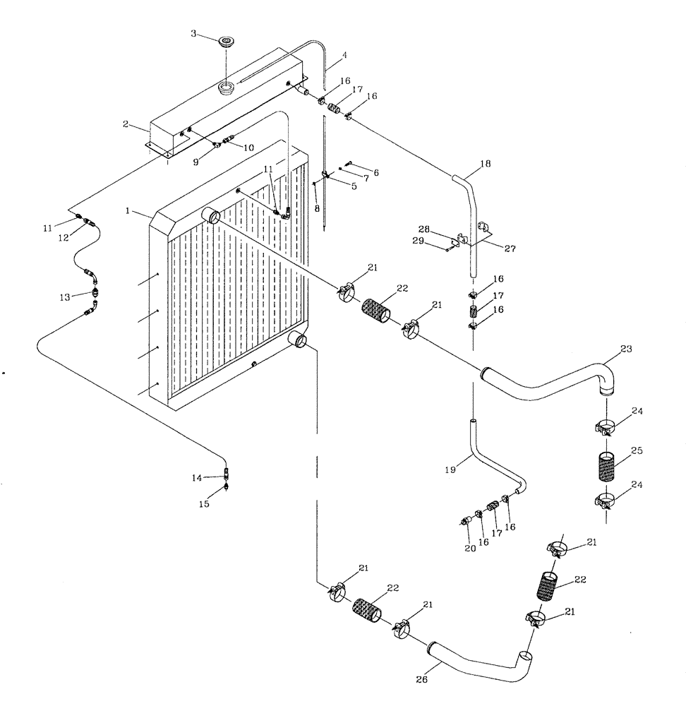 Схема запчастей Case IH 7700 - (C02[08]) - WATER RADIATOR {M11-330} Engine & Engine Attachments