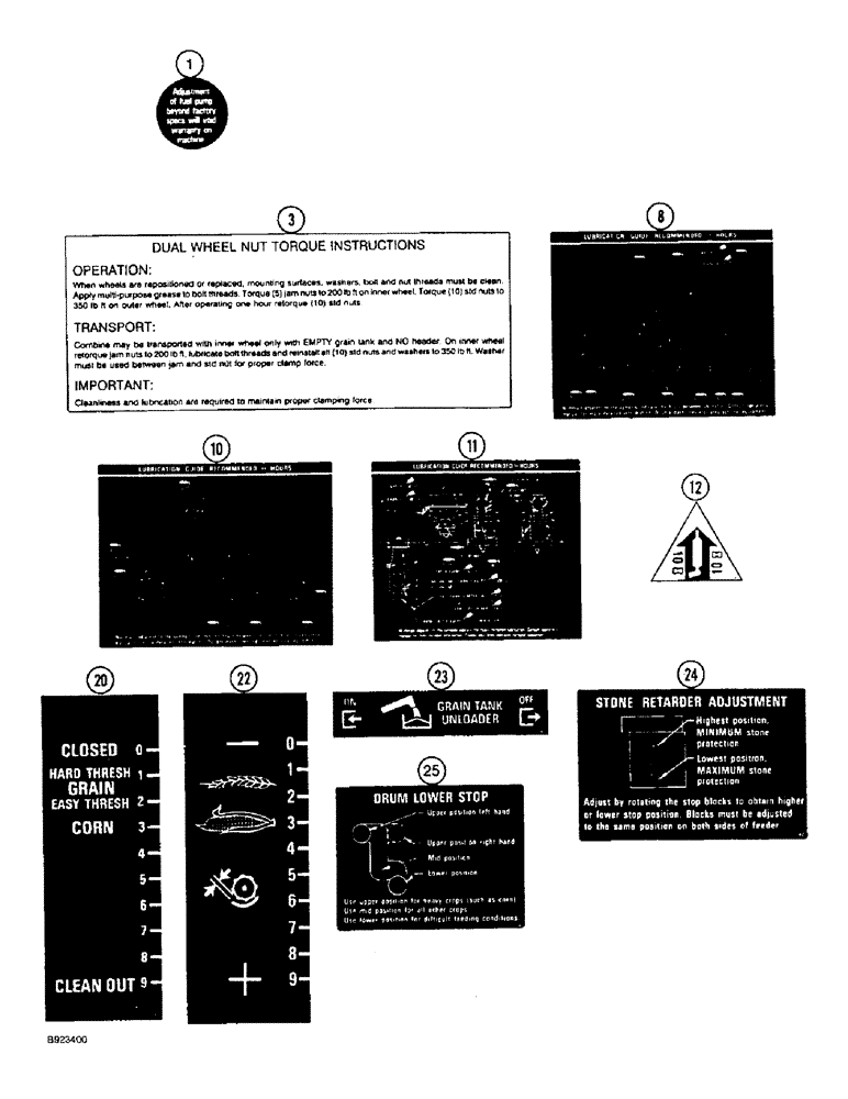 Схема запчастей Case IH 1666 - (9H-30) - DECALS, GENERAL INSTRUCTIONS (12) - CHASSIS