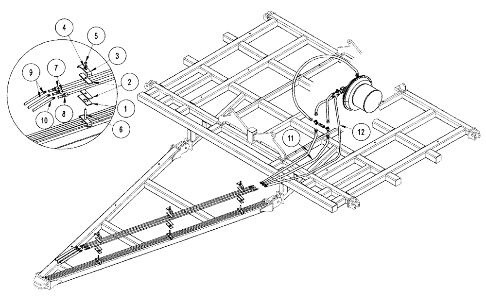 Схема запчастей Case IH CONCORD - (8-08) - HIGH FLOW FAN, W/REAR TOW AIR SYSTEM 