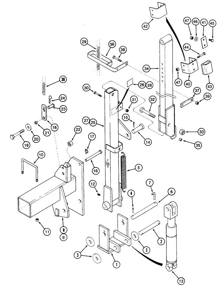 Схема запчастей Case IH 5400 - (9-056) - DISC MARKER, FOLDING (09) - CHASSIS