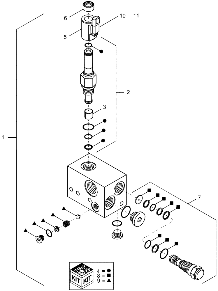 Схема запчастей Case IH 1265 - (35.138.AG[01]) - FLOW CONTROL VALVE ASSEMBLY (35) - HYDRAULIC SYSTEMS