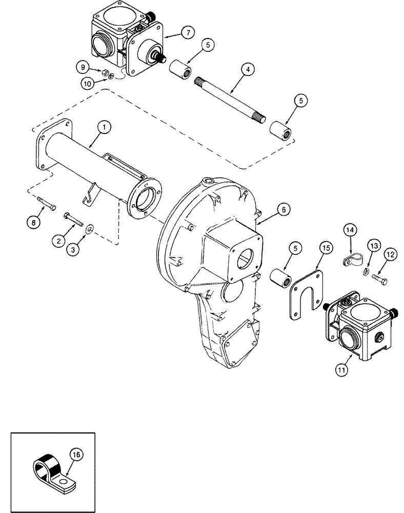 Схема запчастей Case IH CPX420 - (09A-03) - DRUM DRIVE - GEARBOX COUPLERS AND SUPPORT (13) - PICKING SYSTEM