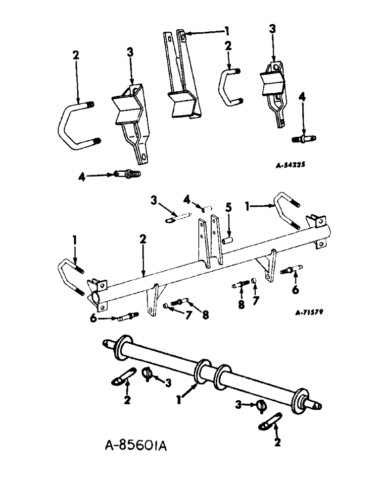 Схема запчастей Case IH 63-SERIES - (G-07) - THREE-POINT HITCH, CATEGORY I 