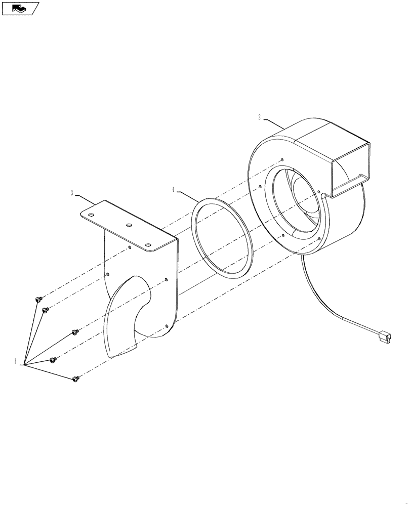 Схема запчастей Case IH STEIGER 450 - (50.206.04) - AIR CONDITIONER BLOWER ASSEMBLY (50) - CAB CLIMATE CONTROL