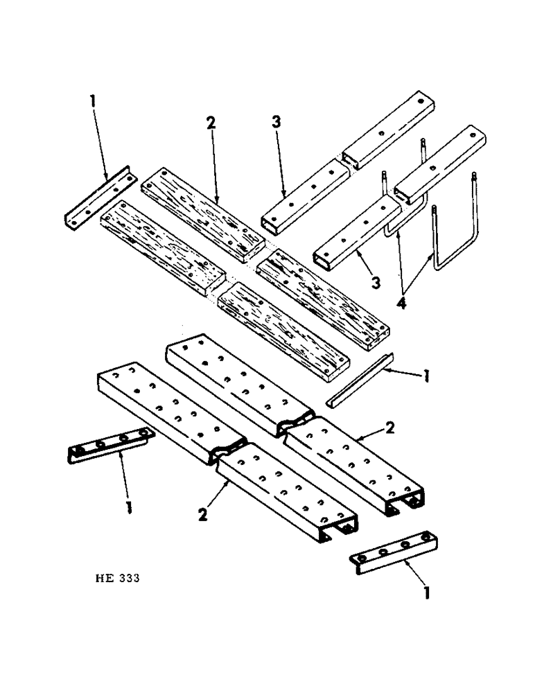 Схема запчастей Case IH 300 - (43) - FOOTBOARD ATTACHMENT 