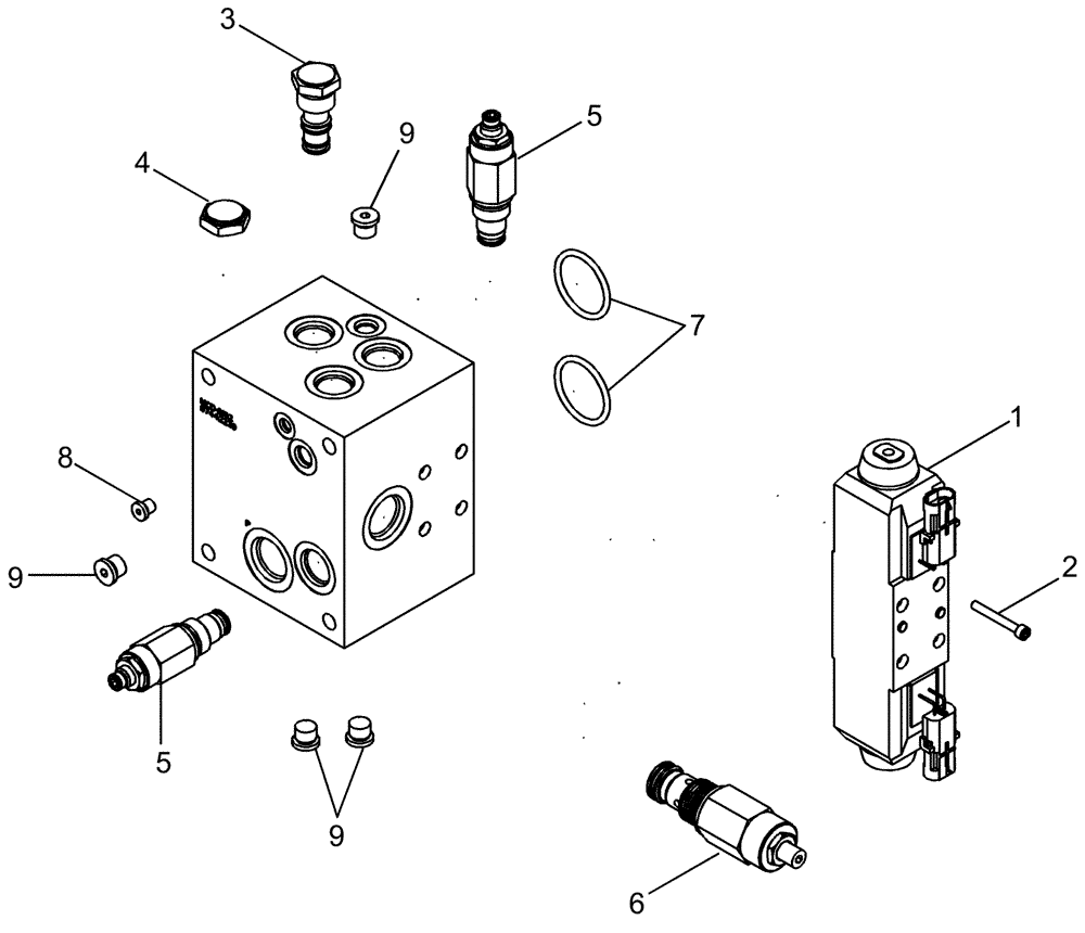 Схема запчастей Case IH 635 - (35.910.12) - VALVE, PACKAGER TILT (35) - HYDRAULIC SYSTEMS