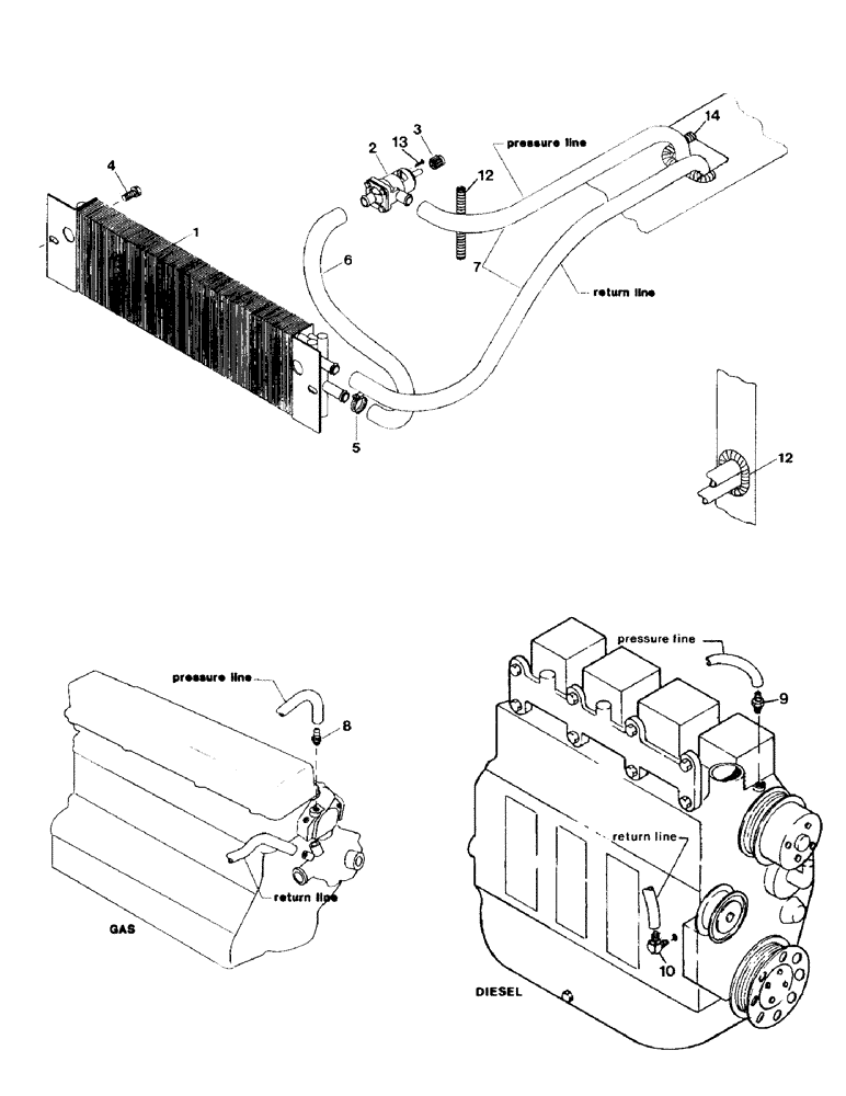 Схема запчастей Case IH 6000 - (9-34) - HEATER GROUP (09) - CHASSIS