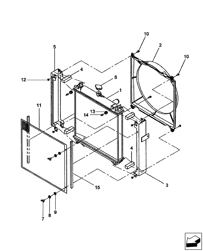 Схема запчастей Case IH FARMALL 60 - (02.01.01) - RADIATOR ASSEMBLY (02) - ENGINE EQUIPMENT