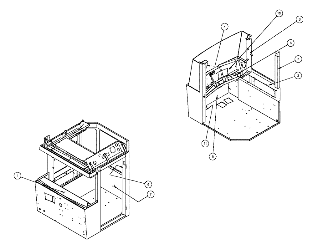 Схема запчастей Case IH FLX4330 - (01-020) - CAB INTERIOR - PLASTIC COVERS & INSULATION (10) - CAB