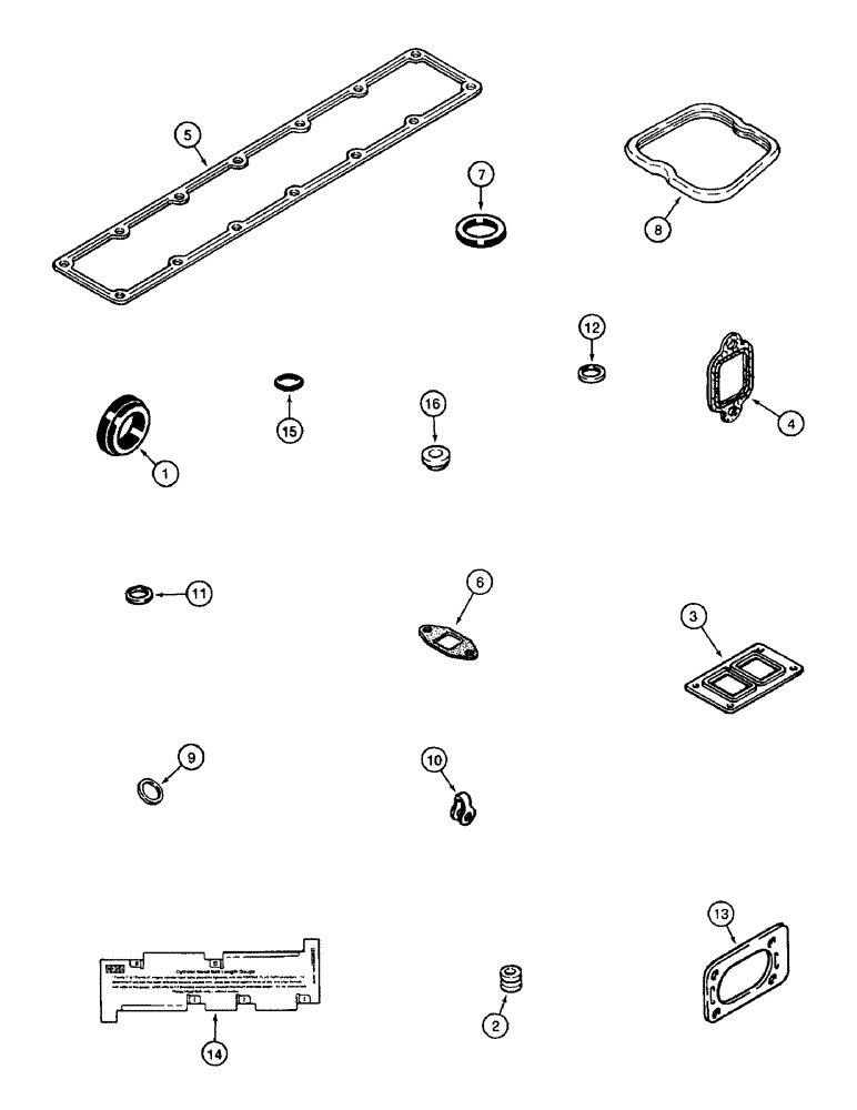 Схема запчастей Case IH 8850 - (10-72) - GASKET KIT, SERIAL NUMBER CFH0099001 THRU CFH0099164, VALVE GRIND (02) - ENGINE