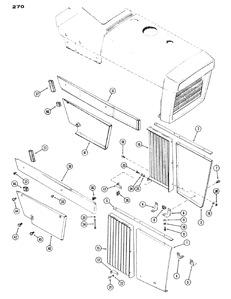 Схема запчастей Case IH 970 - (270) - SIDE PANELS (09) - CHASSIS/ATTACHMENTS