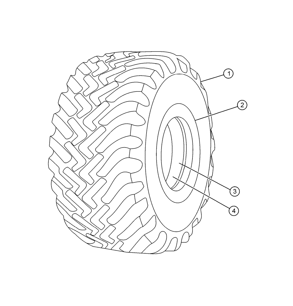 Схема запчастей Case IH FLX4010 - (05-005) - 48” GOODYEAR LW Tires