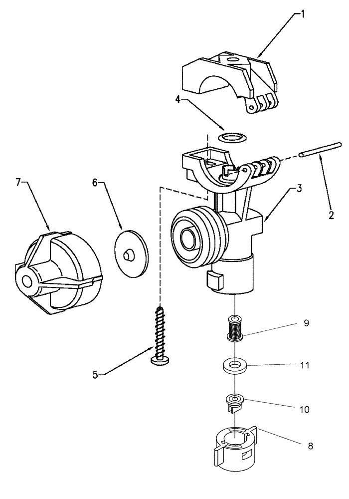 Схема запчастей Case IH 100 - (75.130.02) - NOZZLE - ASSEMBLY, SPRAYER (75) - SOIL PREPARATION