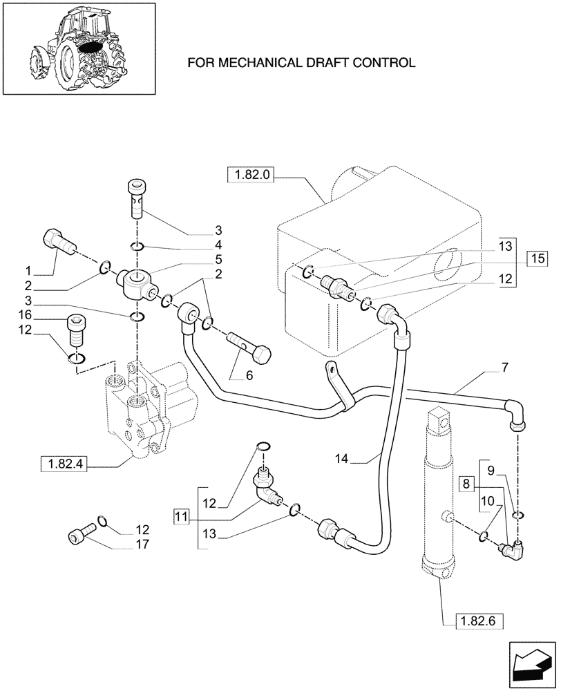 Схема запчастей Case IH MXU125 - (1.82.1/08[01]) - (VAR.350) CCLS FOR TRANSMISSION 16X16 - LIFTER, LINES - C5151 (07) - HYDRAULIC SYSTEM