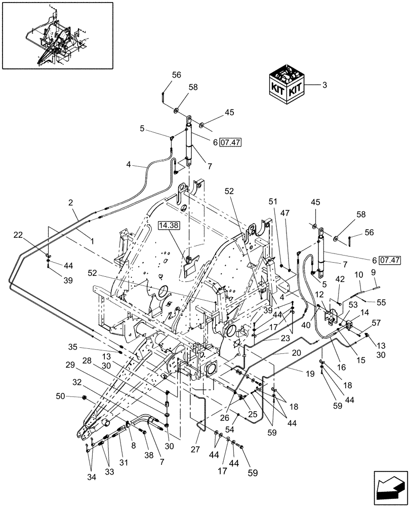 Схема запчастей Case IH RBX462 - (07.20) - HYDRAULICS, NORTH AMERICA (07) - HYDRAULIC SYSTEM